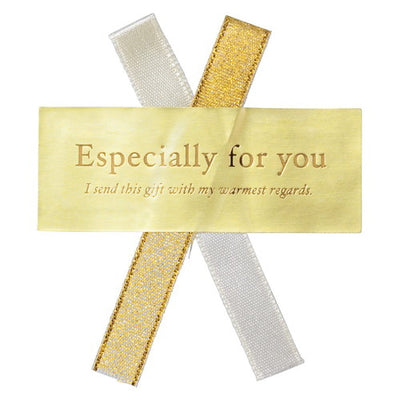 店舗用品ラッピング用品リボン付きシール大ゴールドの商品画像