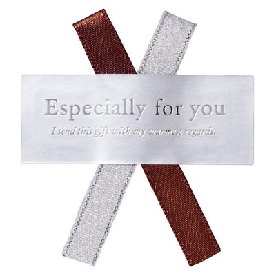 店舗用品ラッピング用品リボン付きシール大シルバーの商品画像