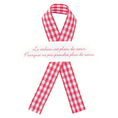 店舗用品ラッピング用品リボン付きシールチェックの商品画像