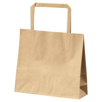 店舗用品ラッピング用品平ひもローコストタイプ茶無地18×6×16.5cmの商品画像