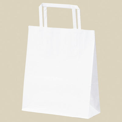 店舗用品ラッピング用品平ひもローコストタイプ白無地18×10.5×22cmの商品画像