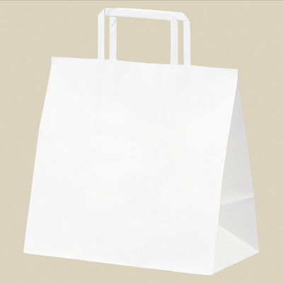 店舗用品ラッピング用品平ひもローコストタイプ白無地26×10×31cmの商品画像