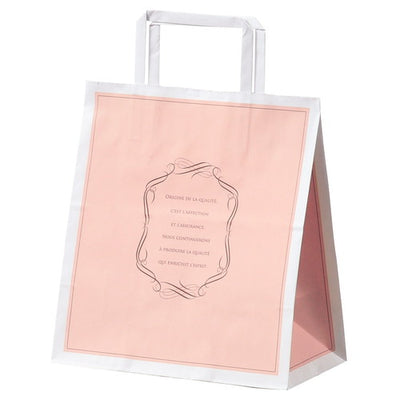 店舗用品ラッピング用品柄入り手提げ紙袋平ひもエレガントスイート18×10×20cmの商品画像