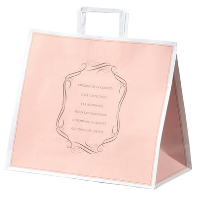 店舗用品ラッピング用品柄入り手提げ紙袋平ひもエレガントスイート35×22×32cmの商品画像
