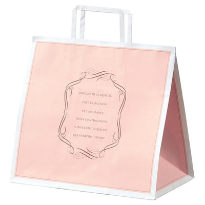 店舗用品ラッピング用品柄入り手提げ紙袋平ひもエレガントスイート30×20×28.5cmの商品画像