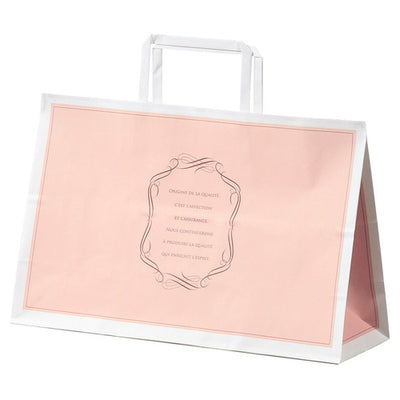 店舗用品ラッピング用品柄入り手提げ紙袋平ひもエレガントスイート32×11.5×21.5cmの商品画像
