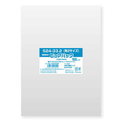 店舗用品ラッピング用品透明袋24×33.2(角2サイズ)cmの商品画像