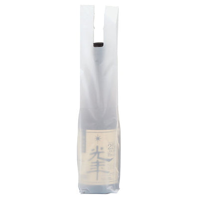 店舗用品ラッピング用品リカー用レジ袋白無地一升瓶1本用の商品画像