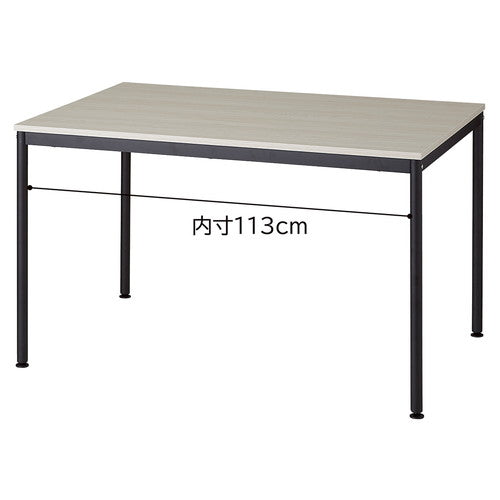 (店舗運営用品) (事務機器) (会議・MTテーブル) kp38-801-18-1 ミーティングテーブル ブラックフレーム ホワイトウッド天板 W120cm