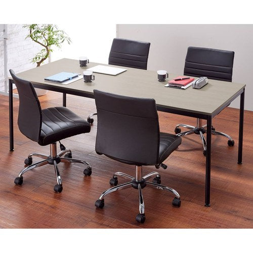 (店舗運営用品) (事務機器) (会議・MTテーブル) kp38-801-18-2 ミーティングテーブル ブラックフレーム ホワイトウッド天板 W150cm