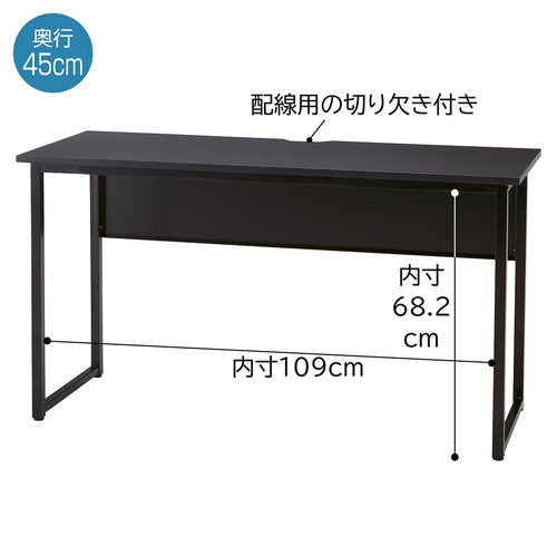 (店舗運営用品) (事務機器) (デスク) kp38-801-25-2 スクエアブラックフレーム サイドデスク ブラック