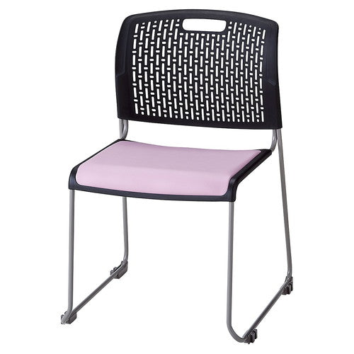 店舗用品店舗運営用品スタッキングチェア座パッド付きローズの商品画像