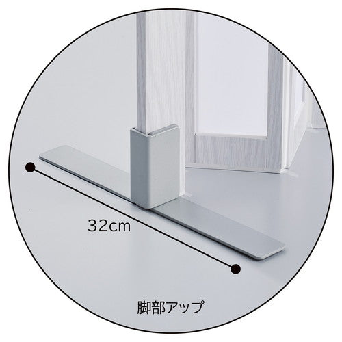 (店舗運営用品) (事務機器) (パーティション) kp38-801-56-1 フレキシブルパネルパーティション マグネット付き W180cm ホワイトウッド 窓無し