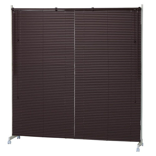 (店舗運営用品) (事務機器) (パーティション) kp38-801-61-2 キャスター付きブラインドパーティション W180cm ナチュラル