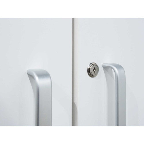 (店舗運営用品) (事務機器) (収納家具・収納ケース) kp38-801-62-1 木製シェルフ 扉付き ロータイプ扉付き 扉 ホワイト
