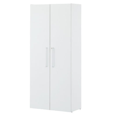 店舗用品店舗運営用品木製シェルフ扉付きハイタイプ全面扉付き扉ホワイトの商品画像