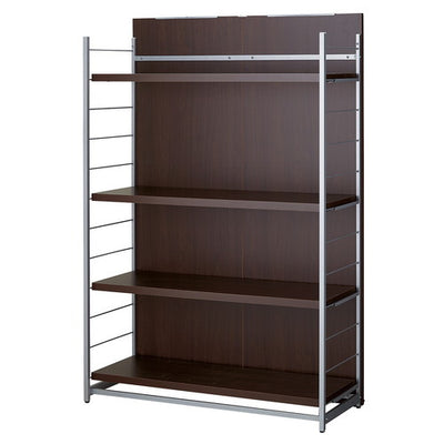 店舗用品店舗運営用品間仕切りラックミラー無しブラウンW120cm棚4段タイプの商品画像