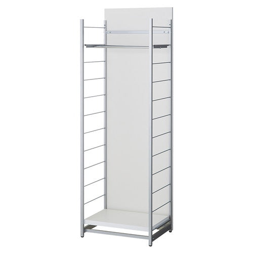 店舗用品店舗運営用品間仕切りラックミラー付きホワイトW60cmハンガータイプの商品画像