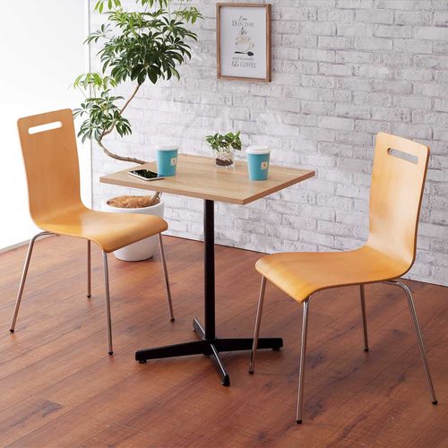 (店舗運営用品) (事務機器) (カフェチェア・折りたたみ式チェア) kp38-801-84-5 曲げ木スタッキングチェア ブラウン
