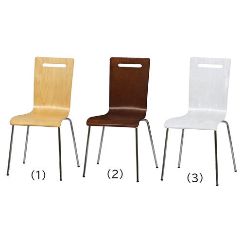 (店舗運営用品) (事務機器) (カフェチェア・折りたたみ式チェア) kp38-801-84-5 曲げ木スタッキングチェア ブラウン