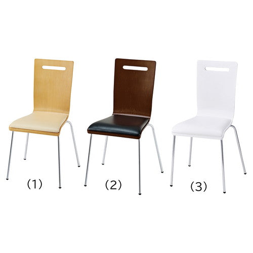 (店舗運営用品) (事務機器) (カフェチェア・折りたたみ式チェア) kp38-801-85-4 曲げ木スタッキングチェア 座パッド付き ナチュラル