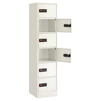 店舗用品店舗運営用品リターンゼロ小物入れロッカー(ダイヤル錠)1列6段の商品画像