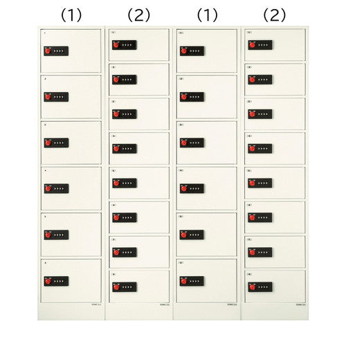 (店舗運営用品) (事務機器) (ロッカー) kp38-802-20-1 リターンゼロ小物入れロッカー(ダイヤル錠) 1列6段