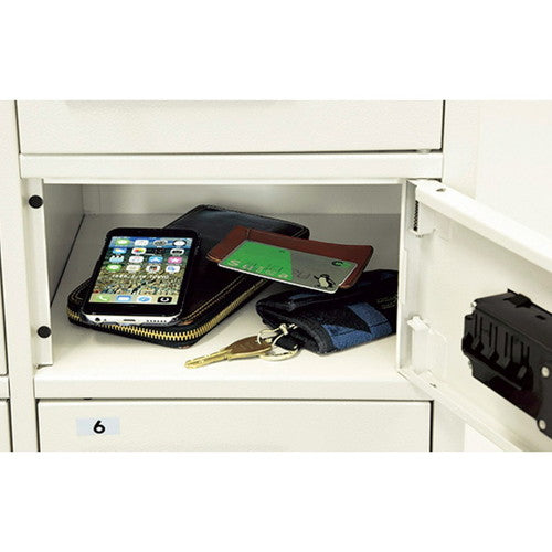 (店舗運営用品) (事務機器) (ロッカー) kp38-802-21-1 貴重品ロッカー(ダイヤル錠) ホワイト 2列1段