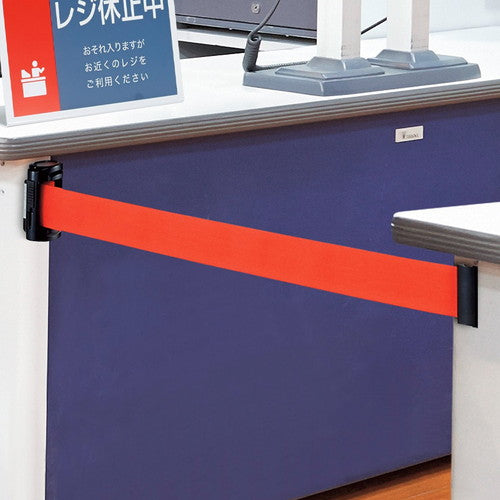 (店舗運営用品) (運営サポート用品) (ベルト・ロープパーティション) kp38-802-36-2 バリアリールミニポータブル ブルー