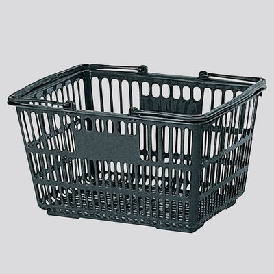 店舗用品店舗運営用品買物カゴ(18リットル)ダークグレーの商品画像