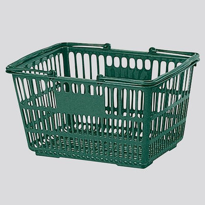 店舗用品店舗運営用品買物カゴ(18リットル)ダークグリーンの商品画像