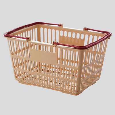 店舗用品店舗運営用品買物カゴ(18リットル)ベージュの商品画像
