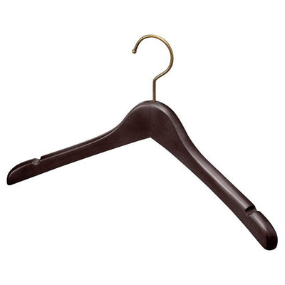 店舗用品ディスプレイ用品木製ハンガーアンティークブラウン湾曲型W38cmの商品画像