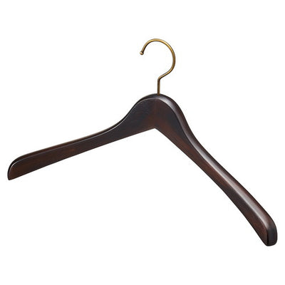 店舗用品ディスプレイ用品木製ハンガーアンティークブラウン湾曲型W42cmの商品画像
