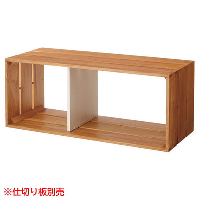 店舗用品店舗什器tumikiボックスオープンタイプライトブラウンW90cm用の商品画像