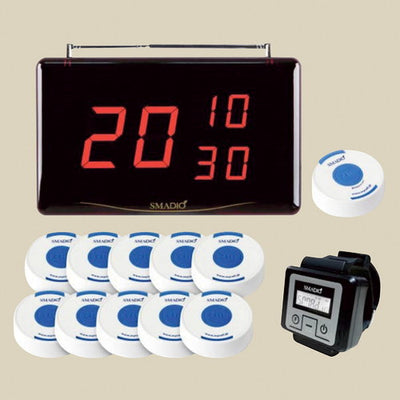 店舗用品店舗運営用品呼び出しベルスマジオ送信機セット送信機10台+レシーバー1台付属セットの商品画像