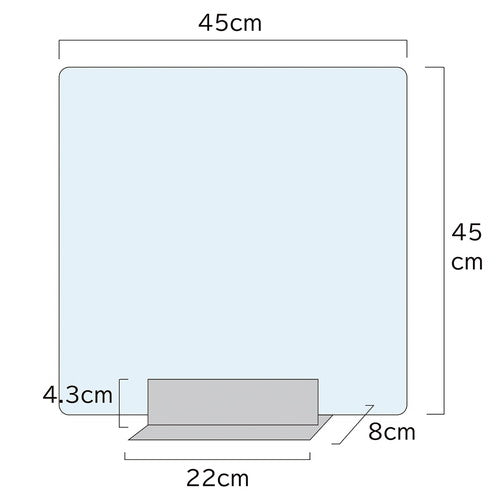 (店舗運営用品) (事務機器) (環境衛生用品) kp38-803-8-4 miniパーティション 半透明(フロスト)