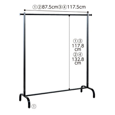 店舗用品店舗什器スチールブラックハンガーラックW135×H135cmの商品画像