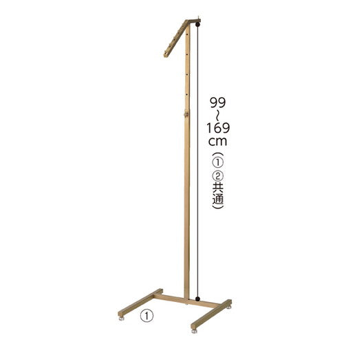 店舗用品店舗什器アンティークゴールドハンガー角パイプ傾斜ハンガーの商品画像