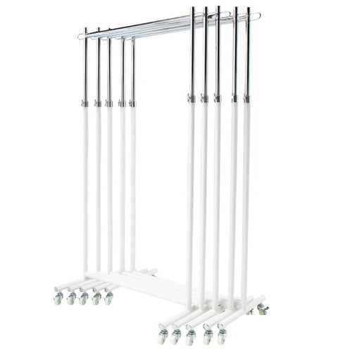 店舗用品店舗什器ハンガーラック5台組白W90cmタイプの商品画像