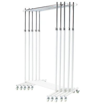 店舗用品店舗什器ハンガーラック5台組白W90cmタイプの商品画像