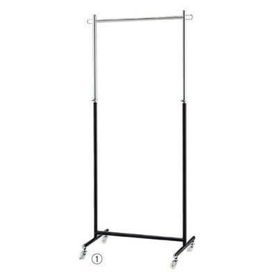 店舗用品店舗什器ハンガーラック5台組黒W90cmタイプの商品画像