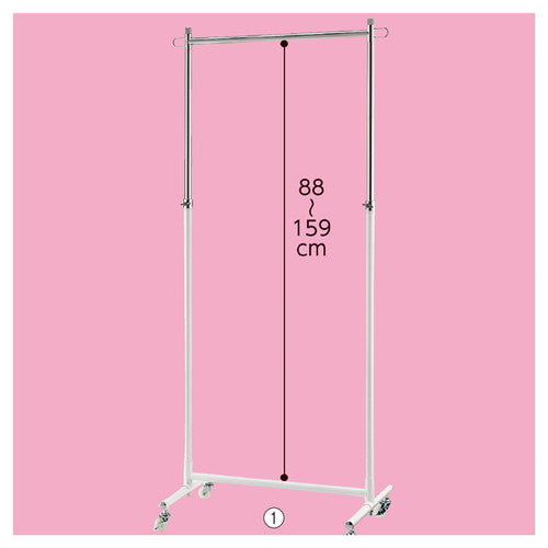 店舗用品店舗什器組立式ハンガーラック白W90cmタイプの商品画像