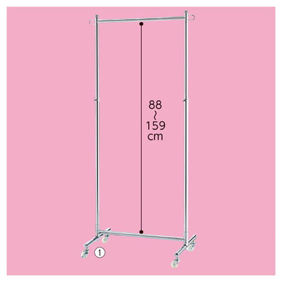 店舗用品店舗什器組立式ハンガーラッククロームW90cmタイプの商品画像