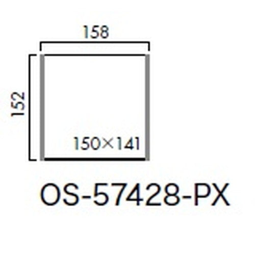 インテリアサイン フーリィ 室名札(平付け) OS-57428-PX 片面対応
