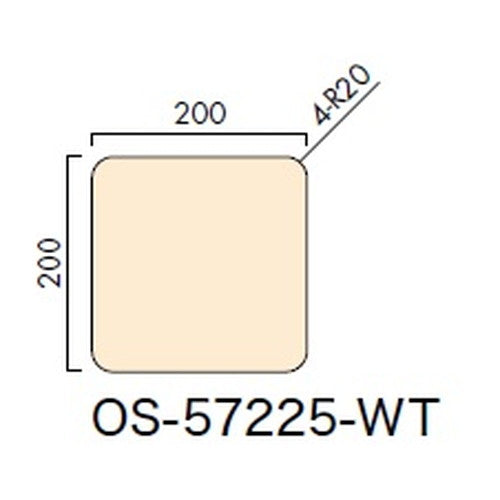 インテリアサイン フーリィ 室名札(平付け) OS-57225-WT 片面対応