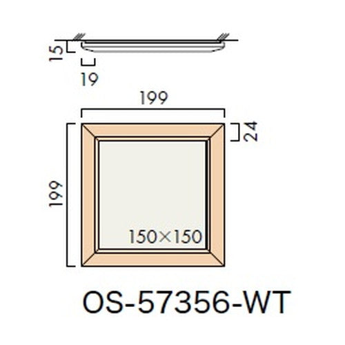 インテリアサイン オアシス2 室名札(平付け) OS-57356-WT 片面対応