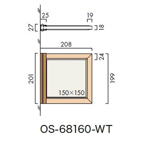 インテリアサイン オアシス2 室名札(突出し) OS-68160-WT 両面対応