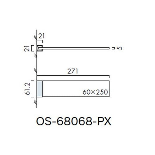 インテリアサイン プリーフサイン2 室名札(突出し) OS-68068-PX 両面対応