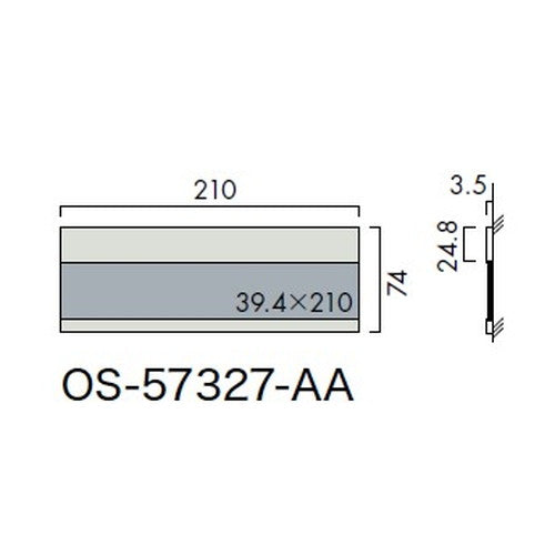 インテリアサイン フラットサイン 室名札(名札) OS-57327-AA 片面対応